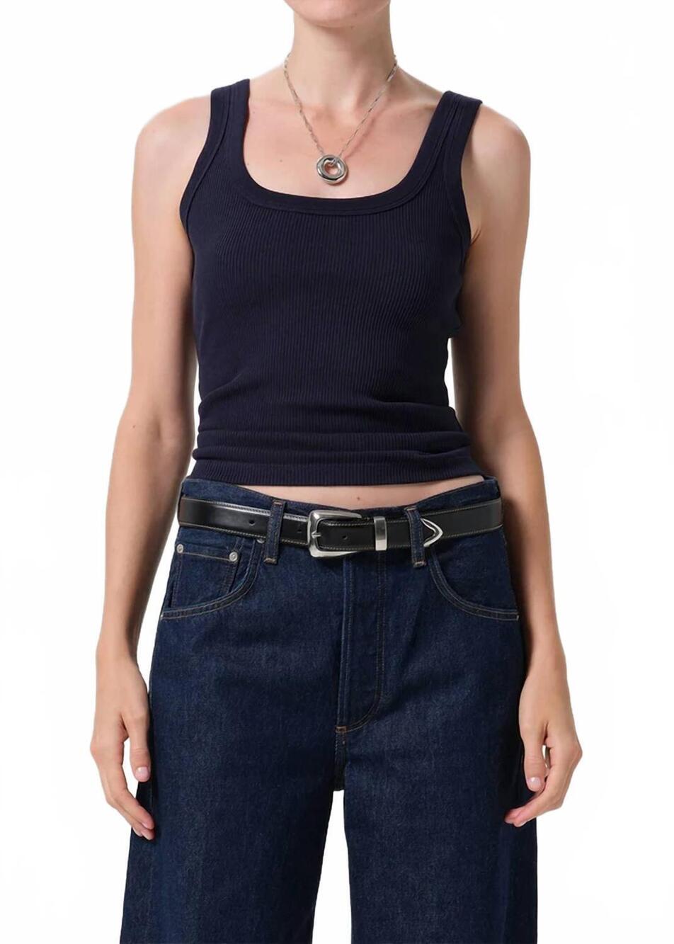 NEW CITIZENS OF HUMANITY faye tank top in navy